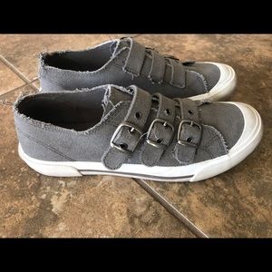 Grey slip on sneakers